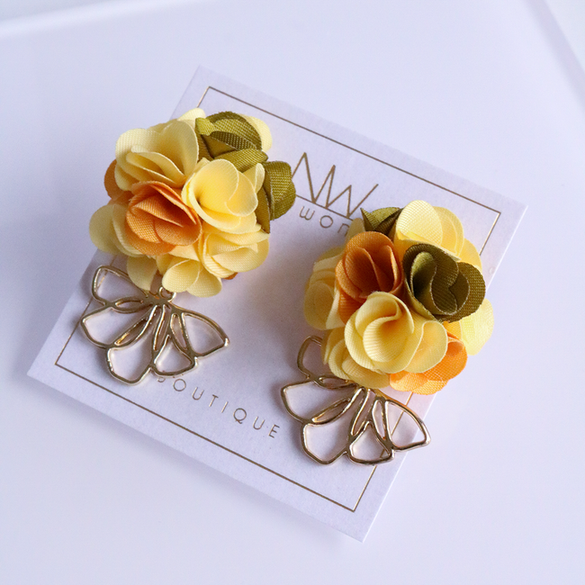 Bouquet Earrings - Pastel, Rose, Clouds, Sunshine