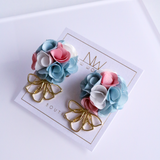 Bouquet Earrings - Pastel, Rose, Clouds, Sunshine