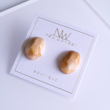 Gem Studs - Amber, Matcha, Milky, Coffee, Charcoal