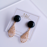Marble Earrings - Ivory, Blue, Brown, Black