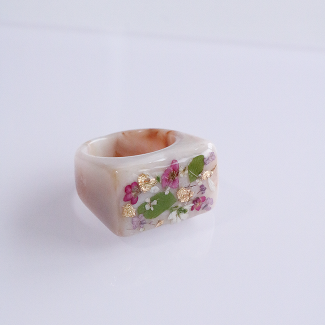 Statement Rings - Lavender, Royal Gray, Milk Tea, Marble White, Baby Pink