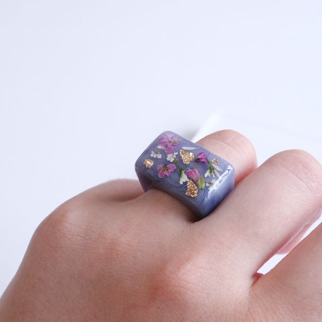 Statement Rings - Lavender, Royal Gray, Milk Tea, Marble White, Baby Pink