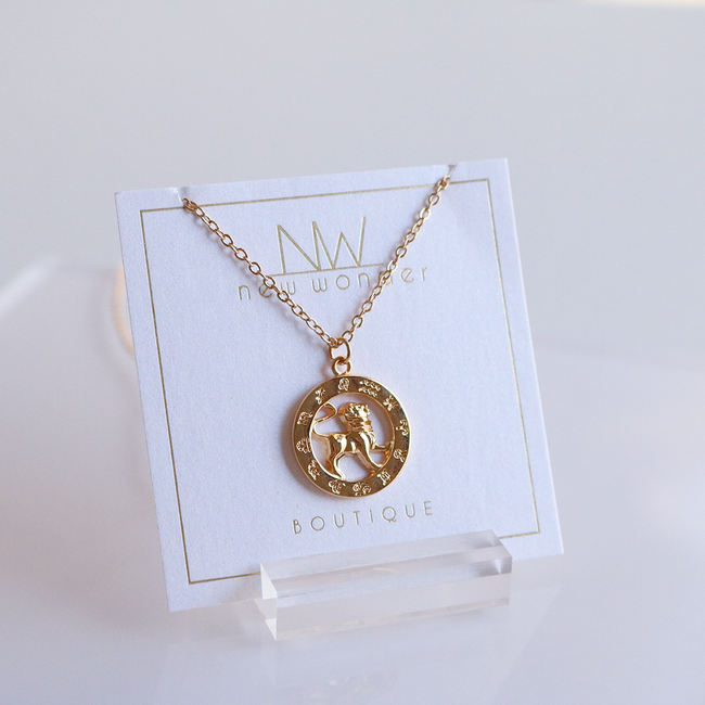Zodiac Pendants, 16K Gold Plated