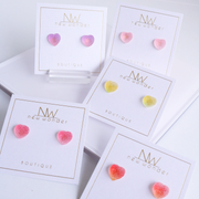 Candy Heart Studs