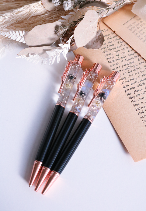Floral Pen - Black
