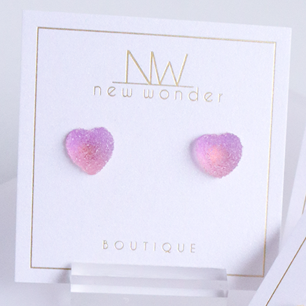 Candy Heart Studs