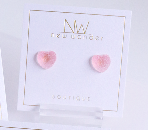 Candy Heart Studs
