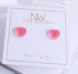 Candy Heart Studs