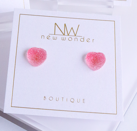 Candy Heart Studs
