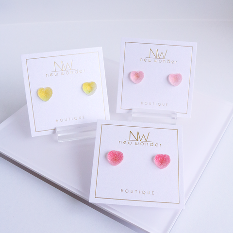 Candy Heart Studs
