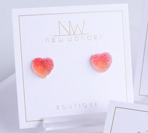 Candy Heart Studs