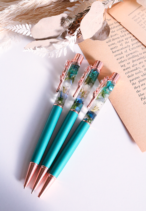 Floral Pen - Turquoise