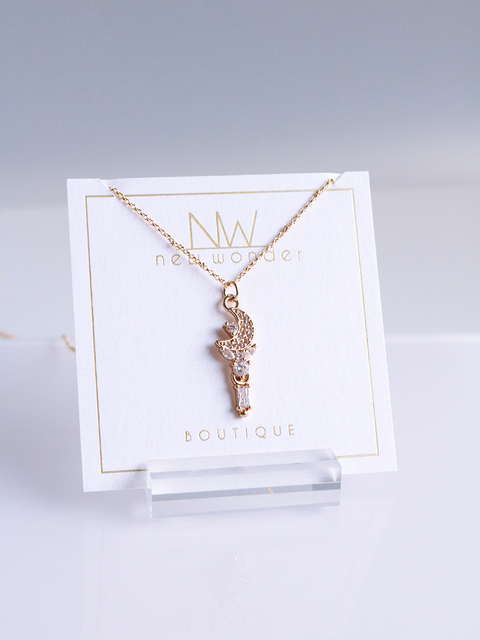 Magical Girl -  Moon Wand Necklace