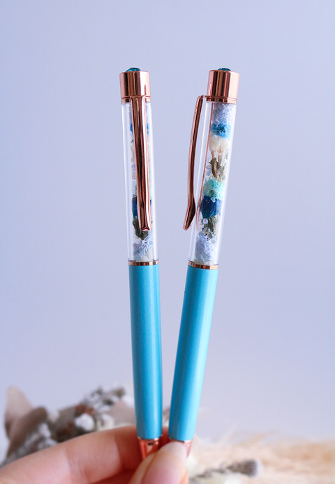 Floral Pen - Baby Blue