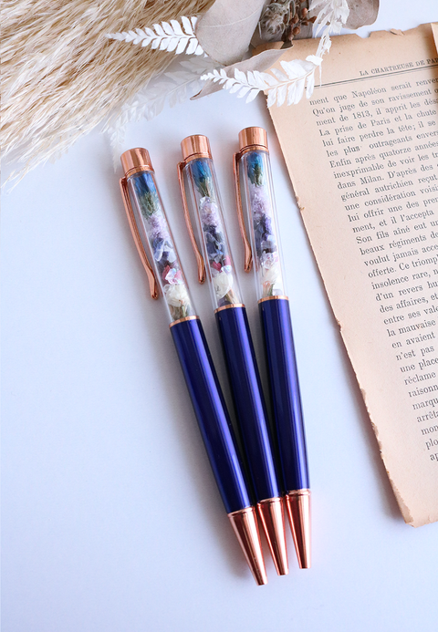 Floral Pen - Dark Berry