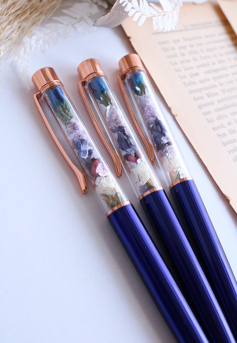 Floral Pen - Dark Berry