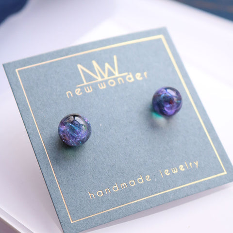 Interstellar Collection - Galaxy Stud Earrings