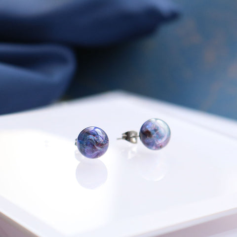 Interstellar Collection - Galaxy Stud Earrings