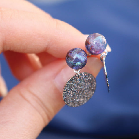 Interstellar Collection - Stardust Earrings Silver