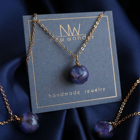 Interstellar Collection - Galaxy Pendant Necklace Gold