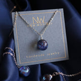 Interstellar Collection - Galaxy Pendant Necklace Silver