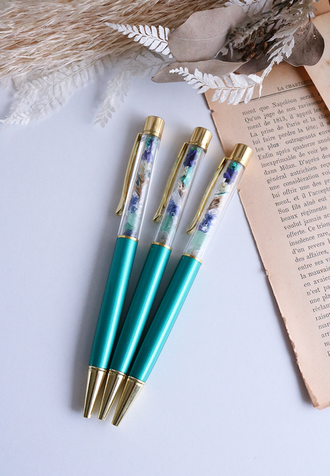 Floral Pen - Turquoise