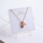 Lock & Key Pendant, 16k Gold Plated