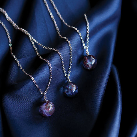 Interstellar Collection - Galaxy Pendant Necklace Silver