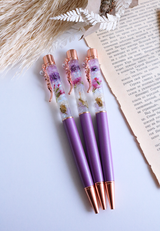 Floral Pen - Sparkling Purple