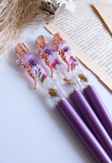 Floral Pen - Sparkling Purple