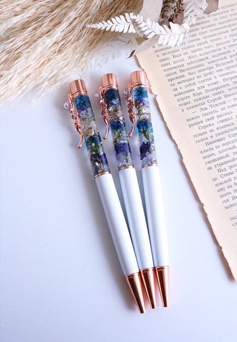 Floral Pen - Royal Blue