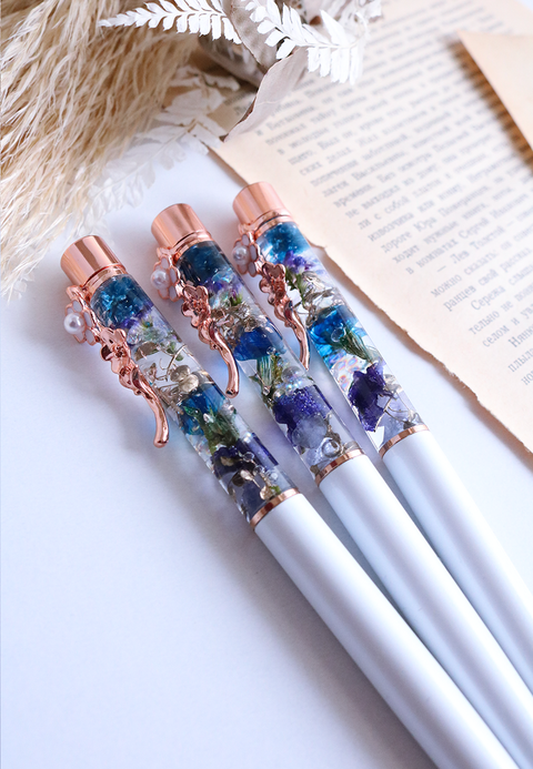 Floral Pen - Royal Blue