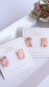 Private Listing Gouache Earrings - Sakura