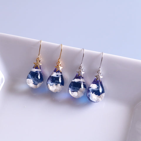 Cloud Earrings - Starry Night