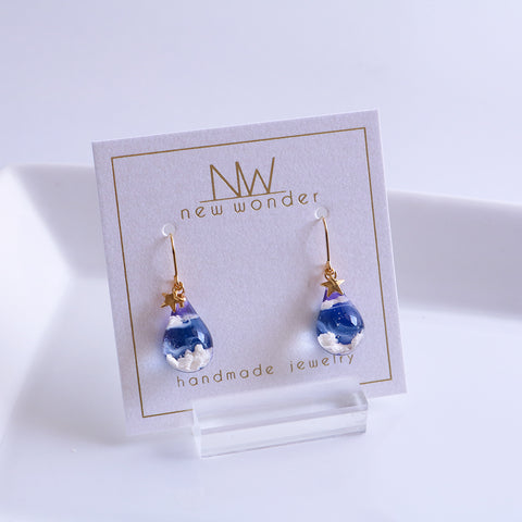 Cloud Earrings - Starry Night