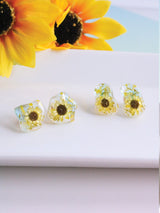 Summer Collection - Sunflower Earrings (Blue Skies)