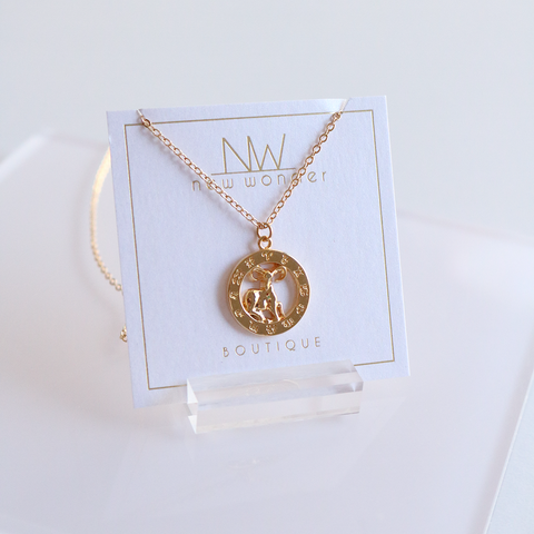 Zodiac Pendants, 16K Gold Plated