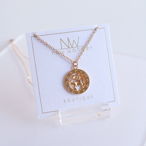 Zodiac Pendants, 16K Gold Plated